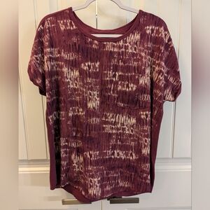 Women's Sonoma Maroon & Beige Blouse, Size L